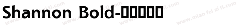 Shannon Bold字体转换